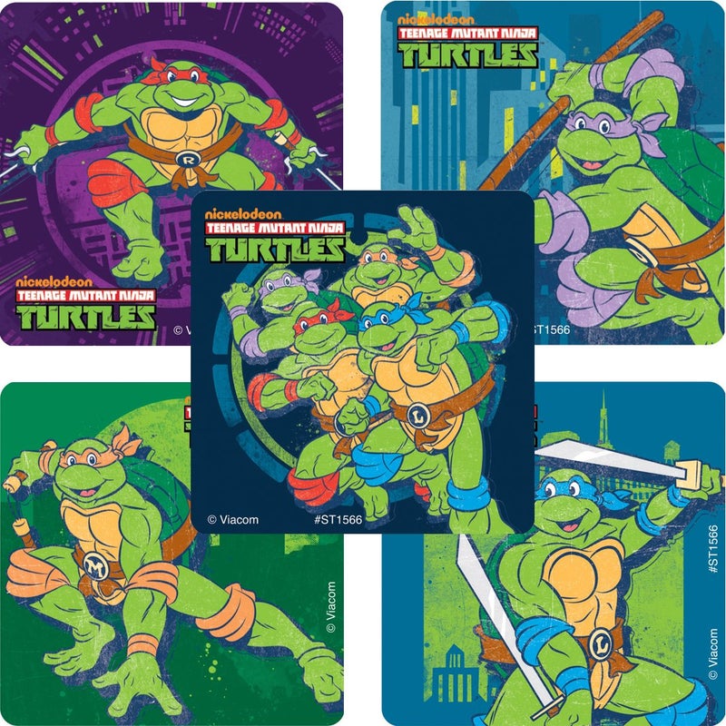 SmileMakers TMNT Classic Stickers - Prizes and Incentives - 100 Per Pack